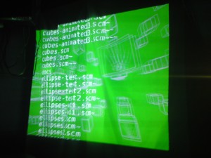 A better shot of Evan's fluxus set, and his list of scripts :)