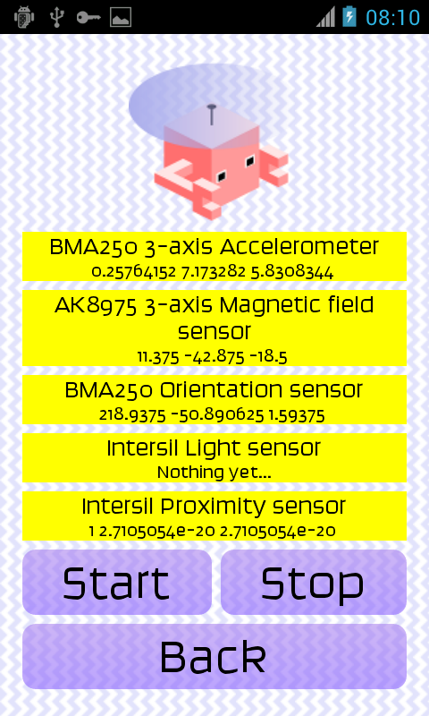 Enumerating and displaying all the sensors on a phone